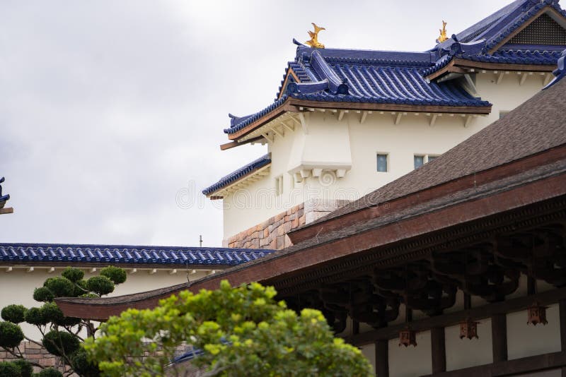 View of the Japan Pavilion at Epcot February 2022 royalty free stock photo