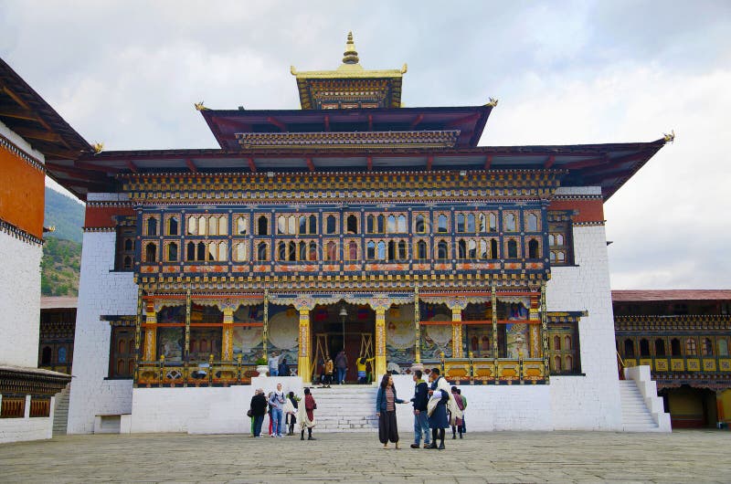 View of the King`s Palace. Known as Dechencholing Palace. Thimphu.