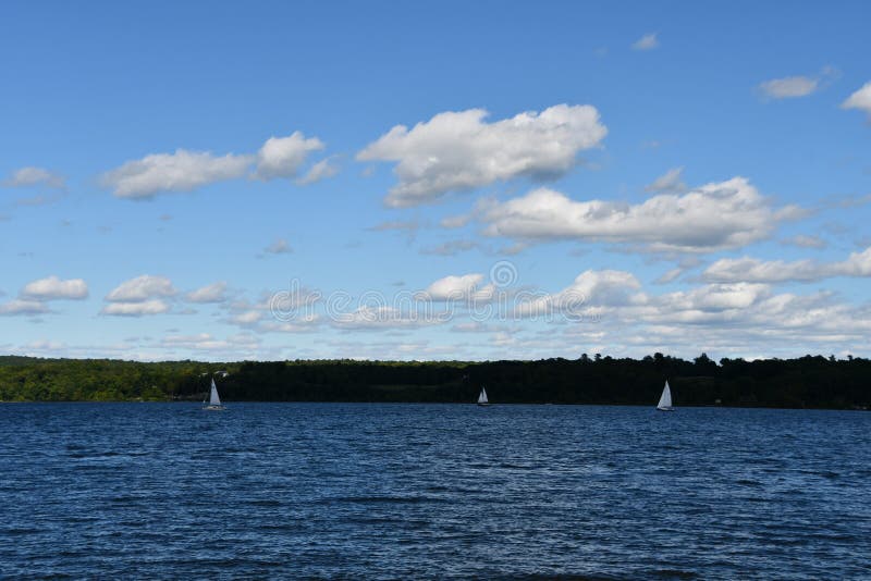 View from Kingston Point Rotary Park in Kingston, New York Stock Photo