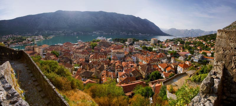 View of Kotor and Kotor bay, Montenegro