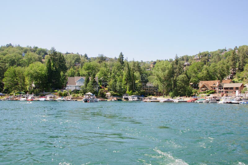 View of Lake Arrowhead in California Stock Photo Image of beach