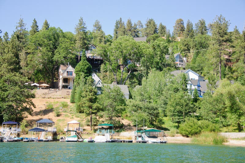 View of Lake Arrowhead in California Stock Image Image of natural