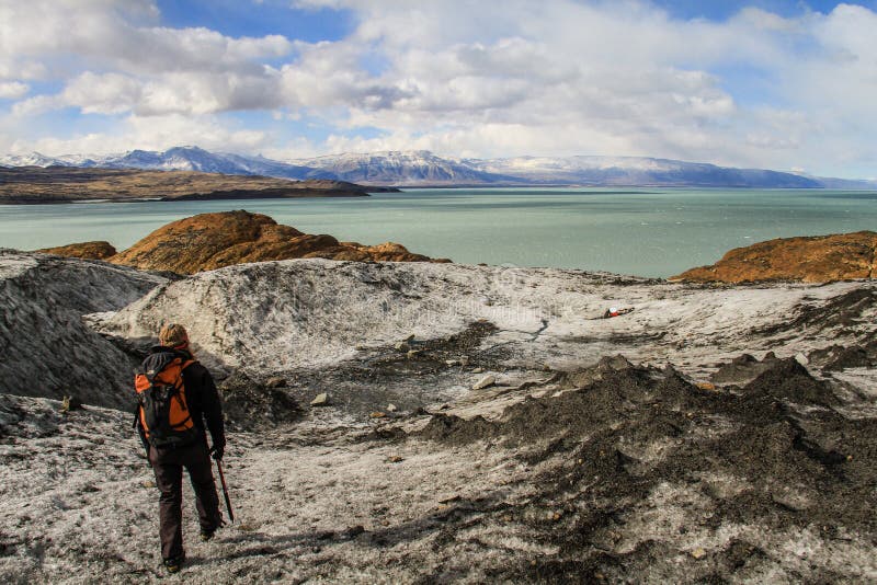 View on lake Viedma from the Viedma Glacier, Southern Patagonian Ice Field, El Chalten, Argentina