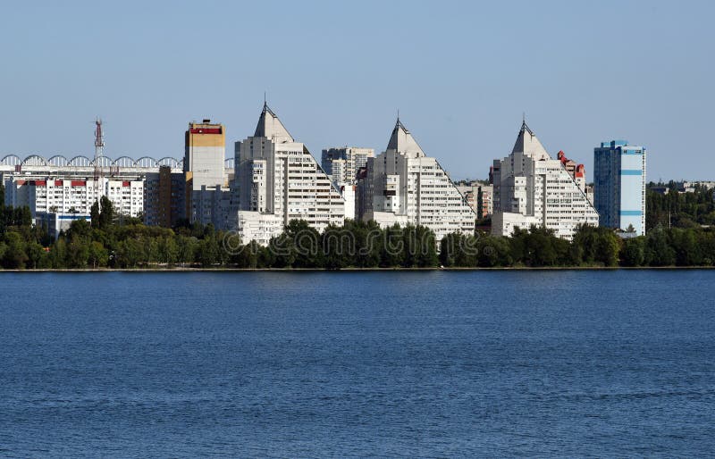 View of left bank area over River in Voronezh, Russia. View of the left bank area over River in Voronezh, Russia stock photography View of left bank area over River in Voronezh, Russia. View of the left bank area over River in Voronezh, Russia stock photography