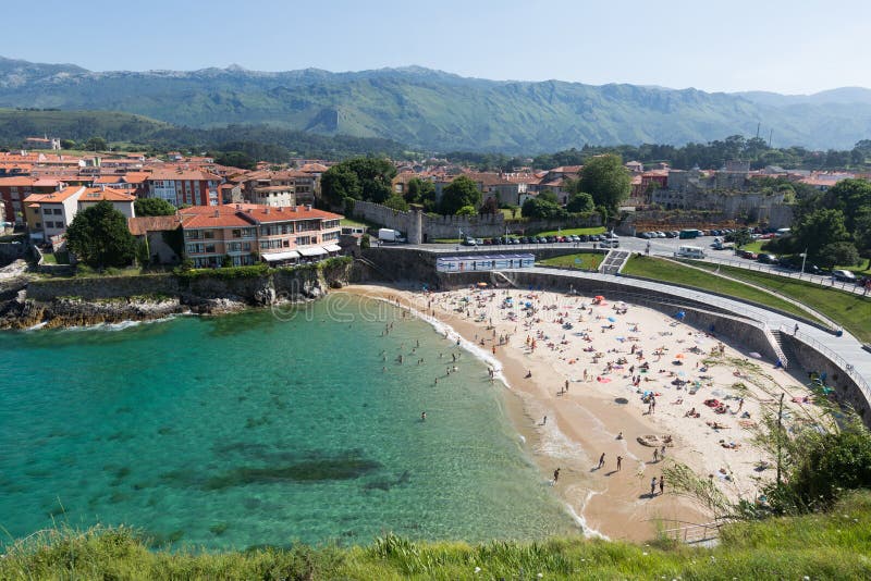 View Of Llanes With Beach. Asturias, Spain Editorial Image Image 60803720