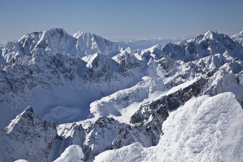 View from Lomnicky stit - peak in High Tatras