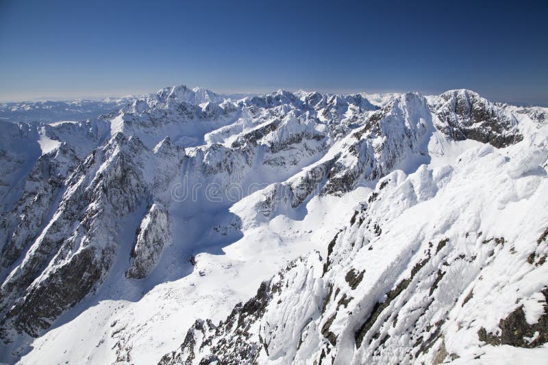 View from Lomnicky stit - peak in High Tatras