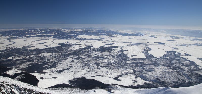 View from Lomnicky stit - peak in High Tatras