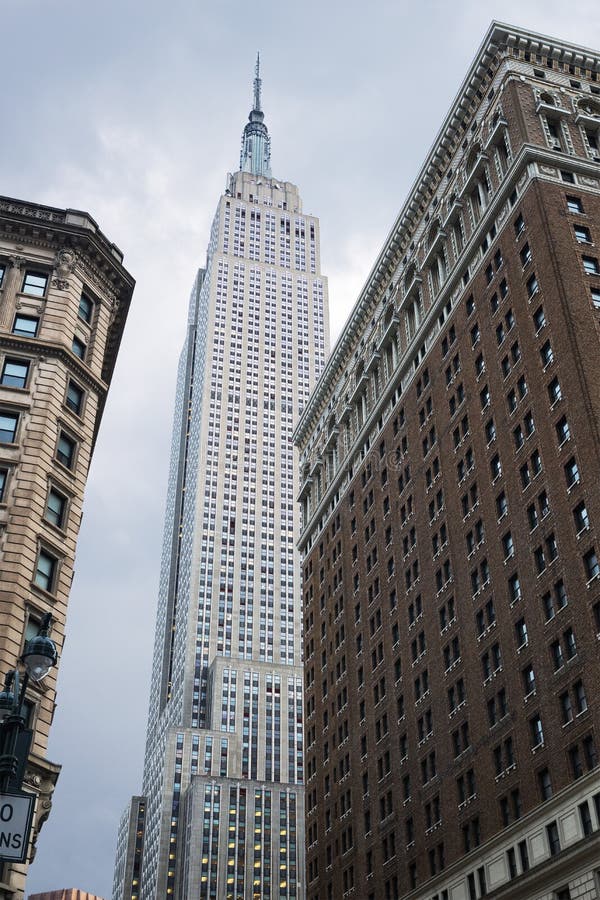 Looking Up at the Empire State Building at the Golden Hour Looking Up at the Empire State Building at the Golden Hour