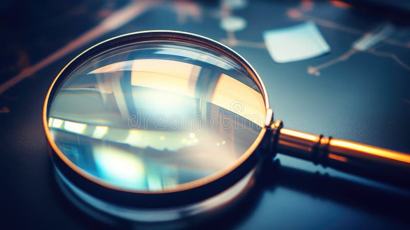 View magnifying glass transparent vector illustration