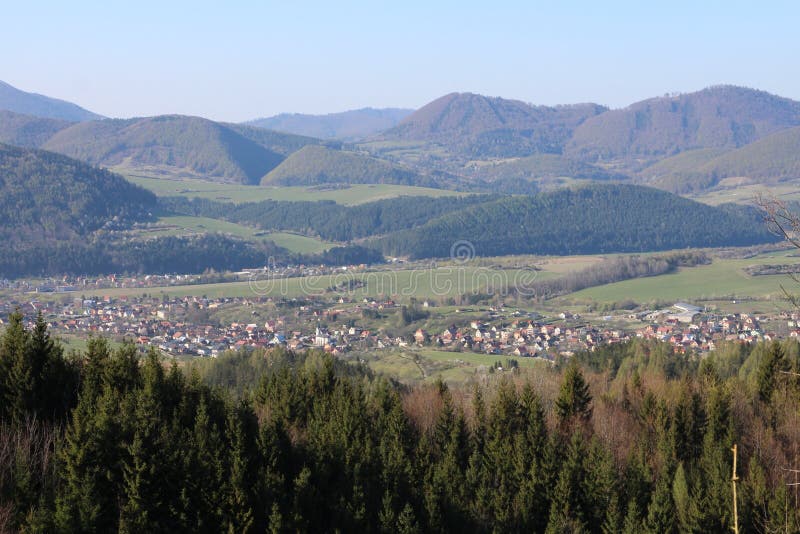 View from main ridge of Mala Fatra mountains to Krasnany village