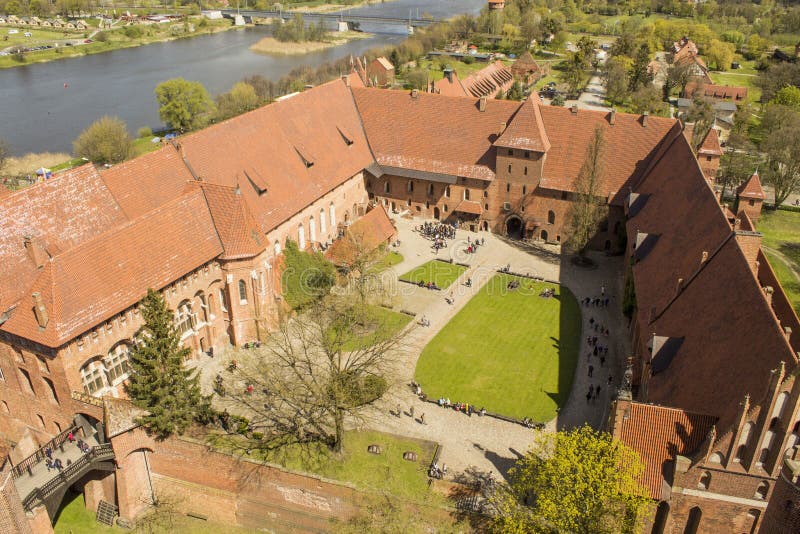View of Malbork Castle gothic- Stock image stock photo