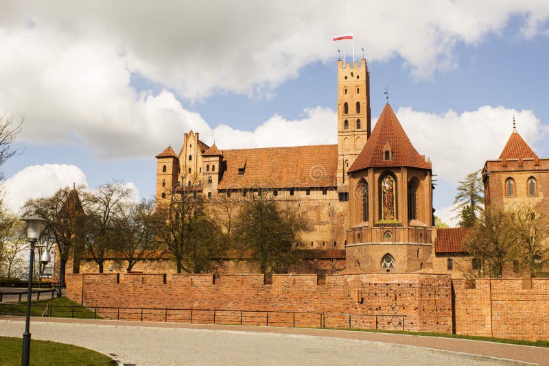 View of Malbork Castle - Stock image royalty free stock image