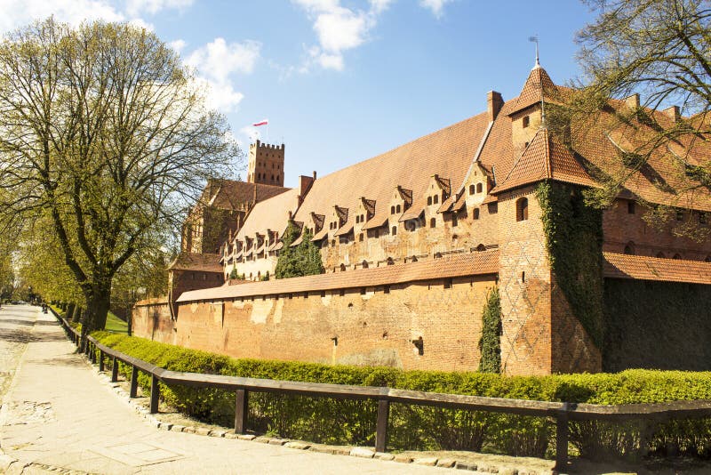 View of Malbork Castle - Stock image royalty free stock images