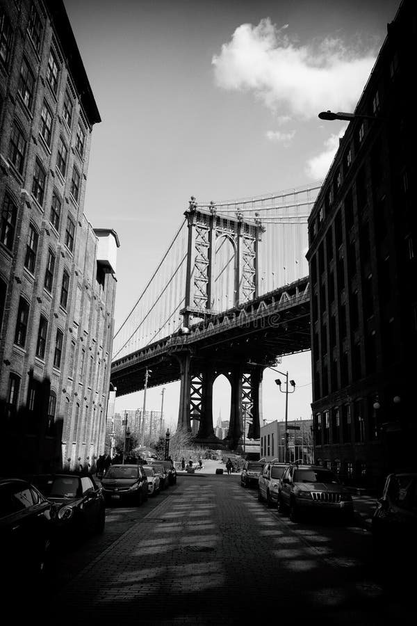 View of Manhattan bridge in New York City royalty free stock photos View of Manhattan bridge in New York City royalty free stock photos