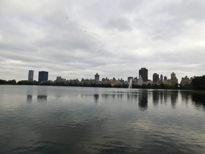 new york city: view across central park stock photo
