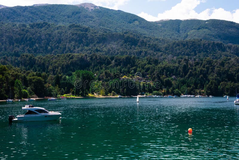 View of Manzano Port Puerto Manzano Editorial Image Image of lake