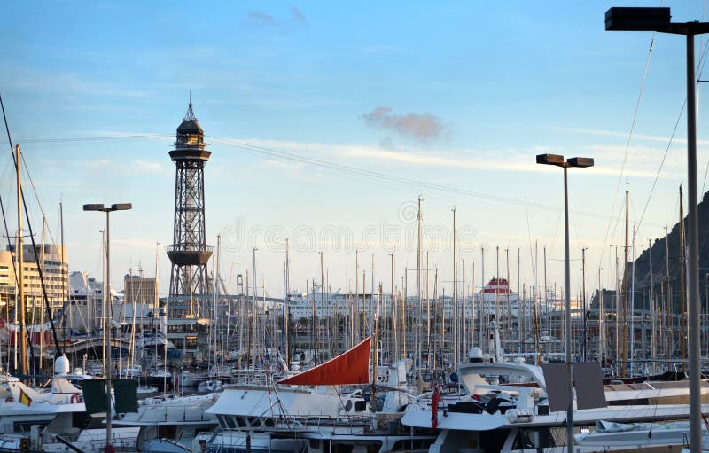 View of Marina Port Vell in Barcelona,Spain Stock Photo Image of