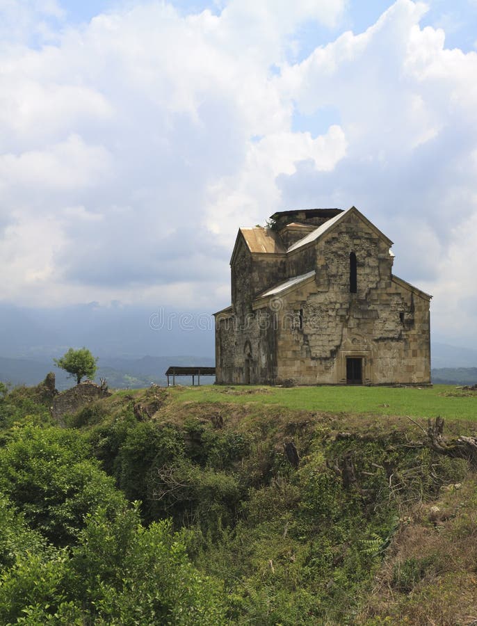 View of medieval temple in Agubedia village