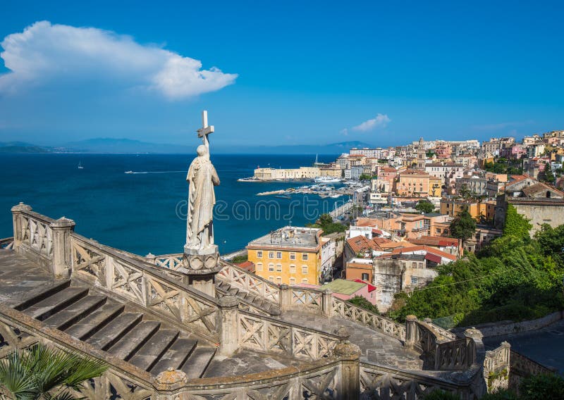 View of medieval town of Gaeta, Lazio, Italy royalty free stock photos View of medieval town of Gaeta, Lazio, Italy royalty free stock photos