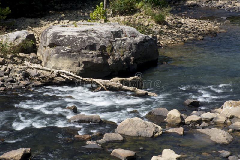 View of middle fork river detail