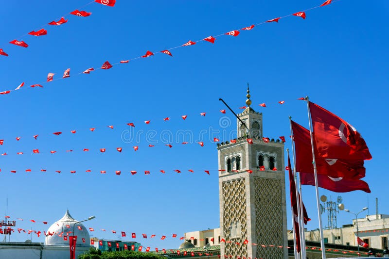 Minaret of Kasbah Mosque, Tunis, Tunisia