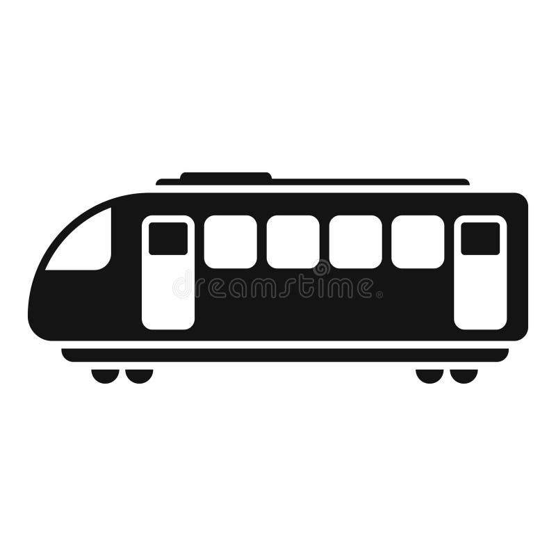 View modern tram icon simple vector. High speed move vector illustration