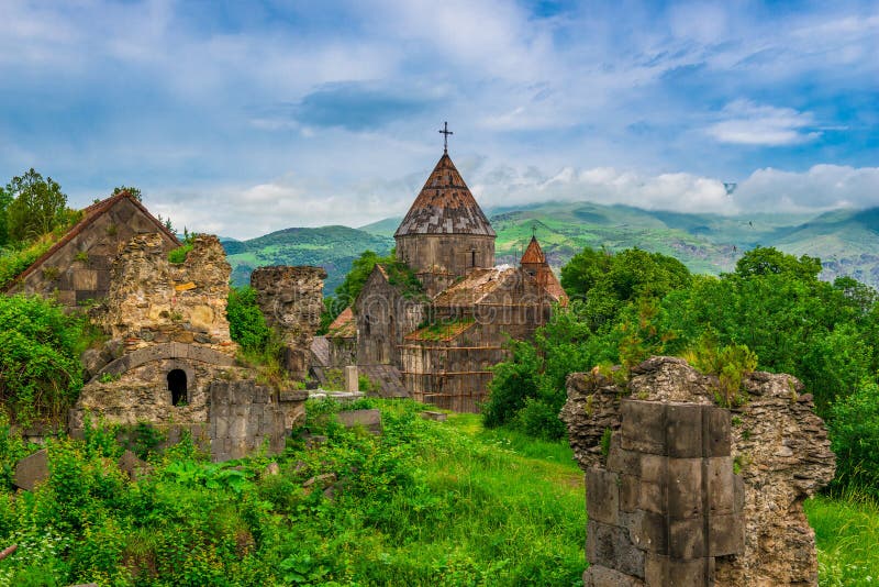 View of the monastery Sanahin and ruins