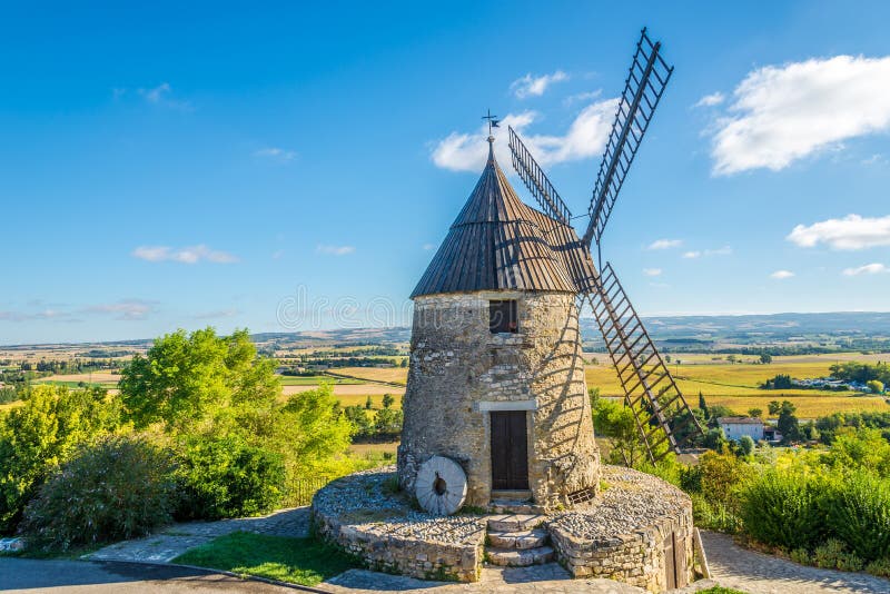 View at the Moulin Cugarel in Castelnaudary - France