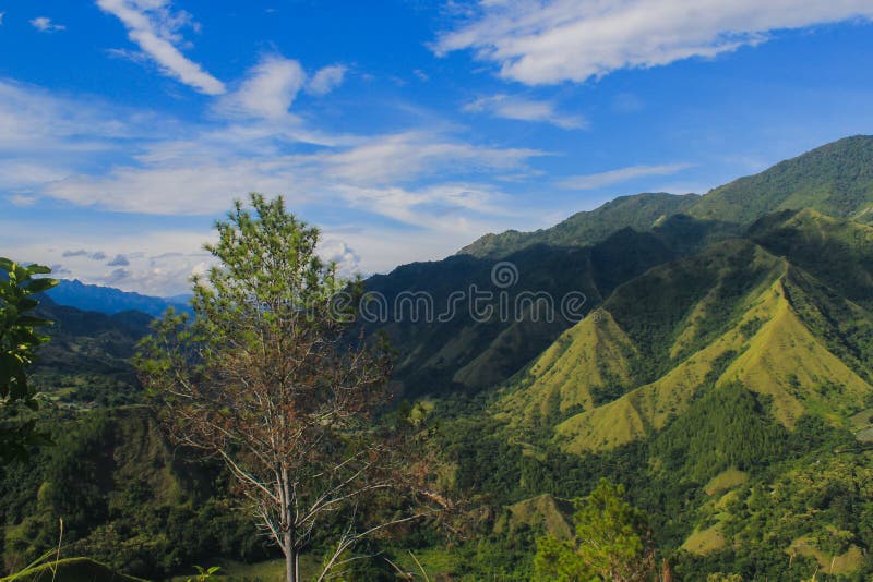 A view of Mount Nona in Enrekang, South Sulawesi, Indonesia