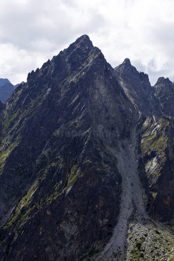 View on mountain Peaks and alpine Landscape of the High Tatras, Slovakia