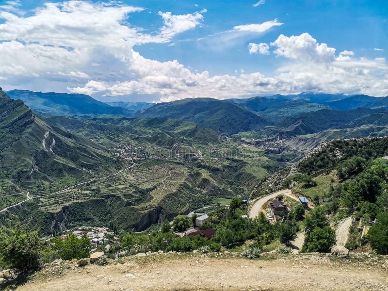 View of the Mountain Village of Gunib. Dagestan, Russia June 2021 ...