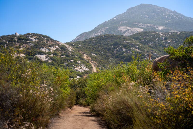 View of Nature and El Cajon Mountain in San Diego Stock Image Image