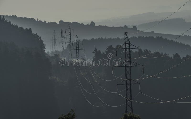 View near Ruzomberok town with big hill