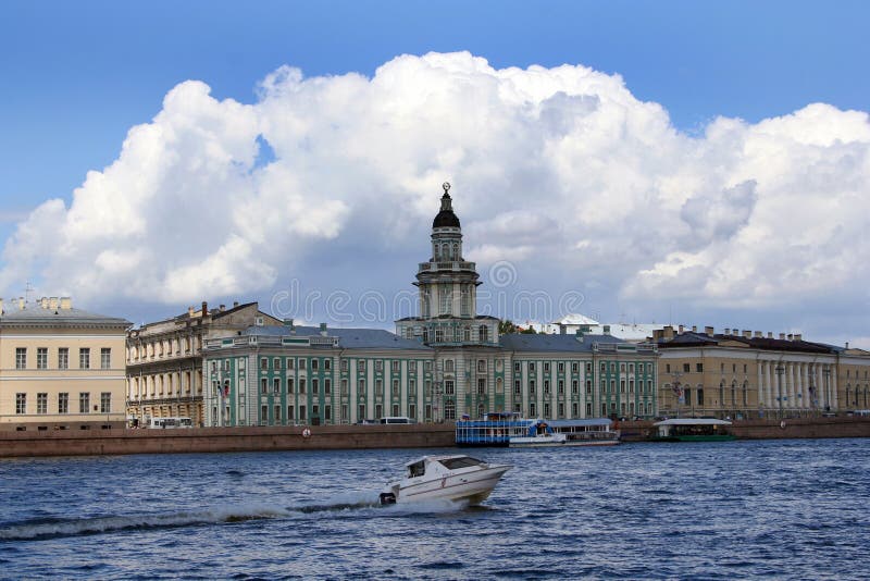 View of Neva River embankment