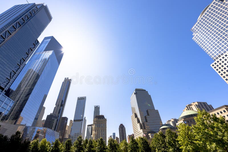 View of New York downtown, USA stock photography