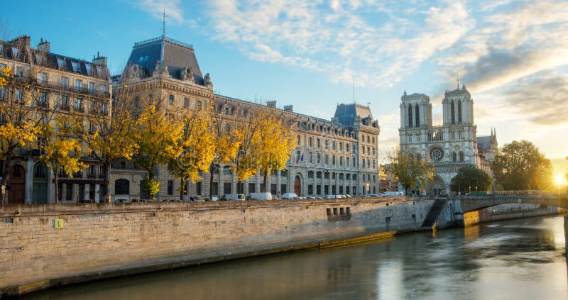 Notre Dame De Paris - France Stock Image - Image of cloudy, blue: 24242877