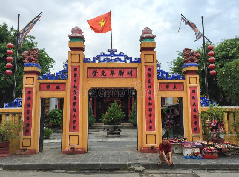 View of Old Chinese Temple in Hoi an, Vietnam Editorial Image - Image