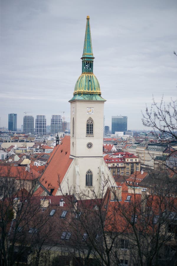 View of the old city in the center of Bratislava