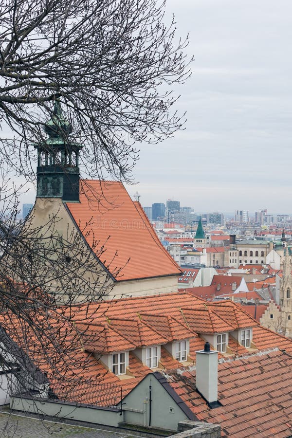 View of the old city in the center of Bratislava