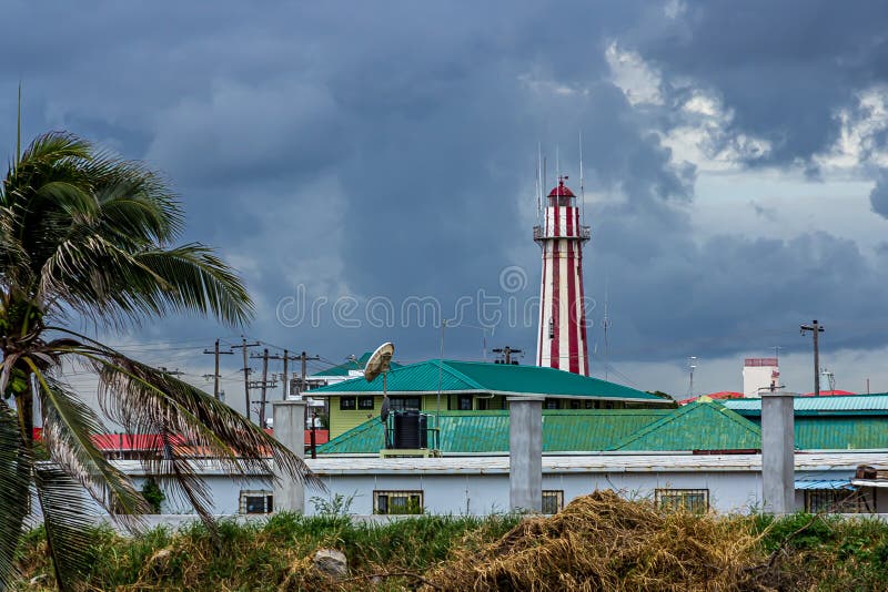 View of the old stone lighthouse tower in Georgetown, Guyana