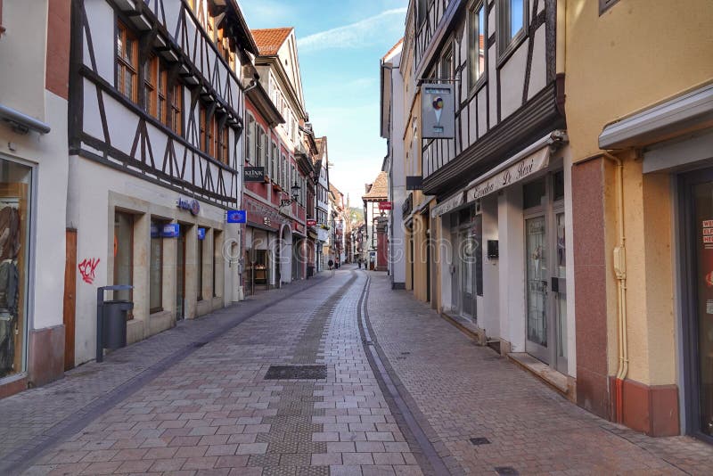 Picture shows a view of the old streets of Neustadt an der Weinstrasse in Rheinland-Pfalz, Germany