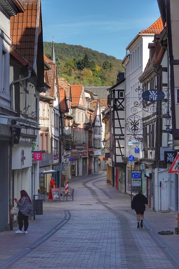 Picture shows a view of the old streets of Neustadt an der Weinstrasse in Rheinland-Pfalz, Germany