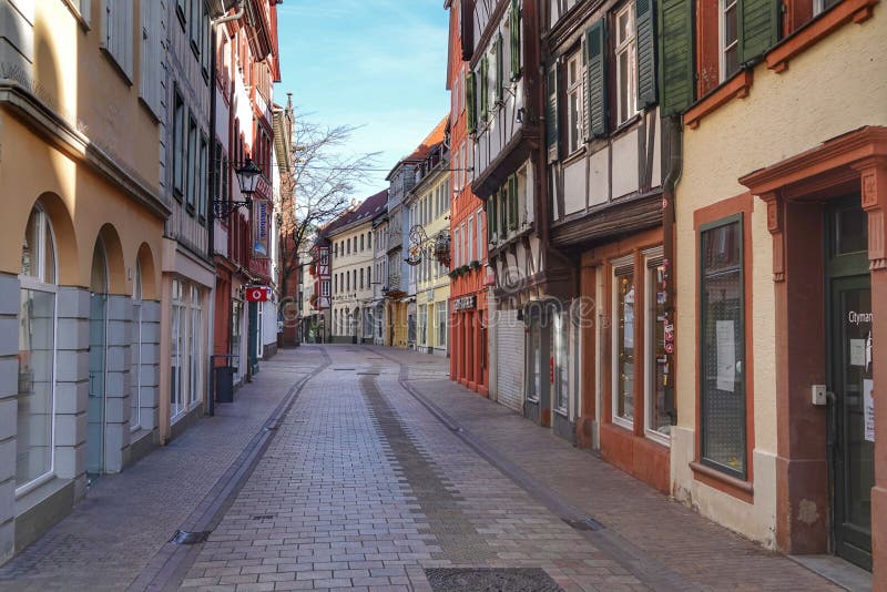 Picture shows a view of the old streets of Neustadt an der Weinstrasse in Rheinland-Pfalz, Germany