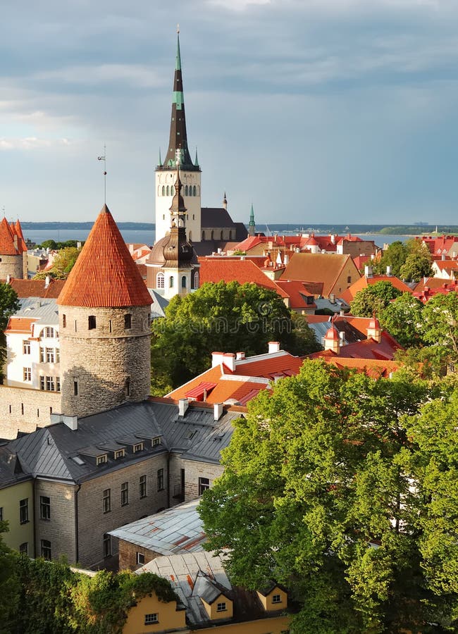 View of old Tallinn in summer