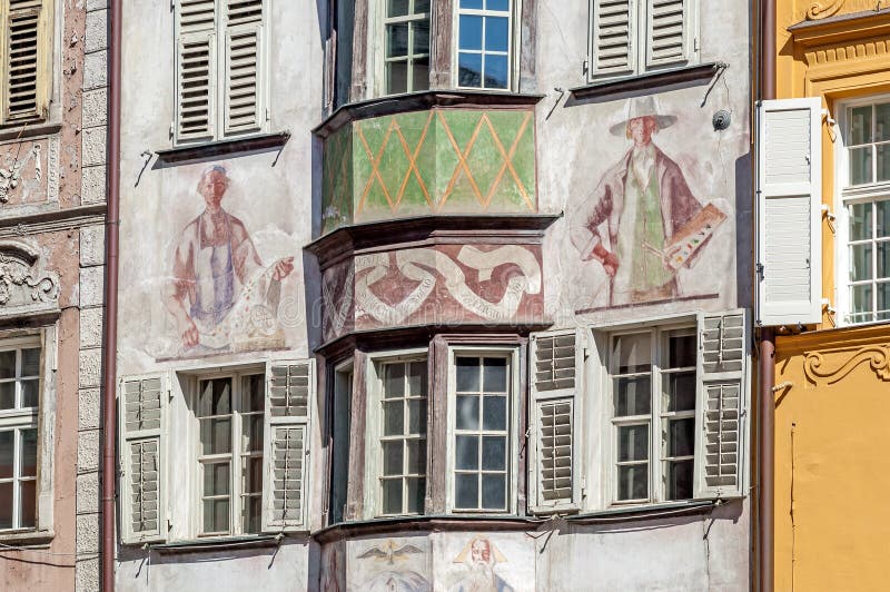 View of the old town of Bozen in Italy