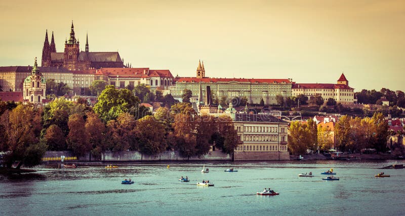 View of old town and Prague castle