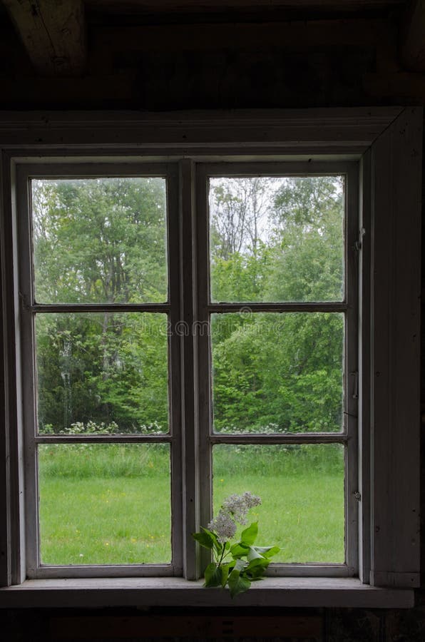 View through an old window stock photo. Image of indoors - 55265494