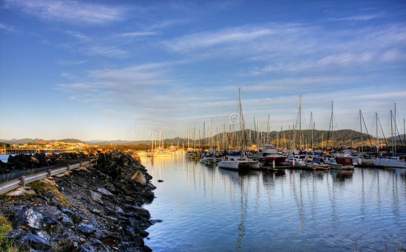 Coffs Harbour marina stock image. Image of coast, south - 3908099