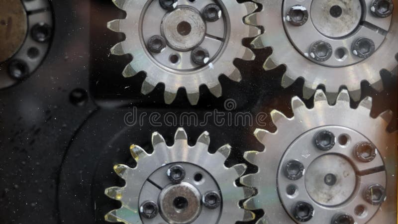 Rotating Gears Machine stock video